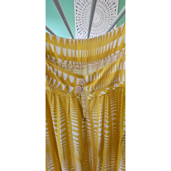 Lemlem Liya Kebede‎ Yellow Tiered Midi Dress Size Small - Picture 7 of 8